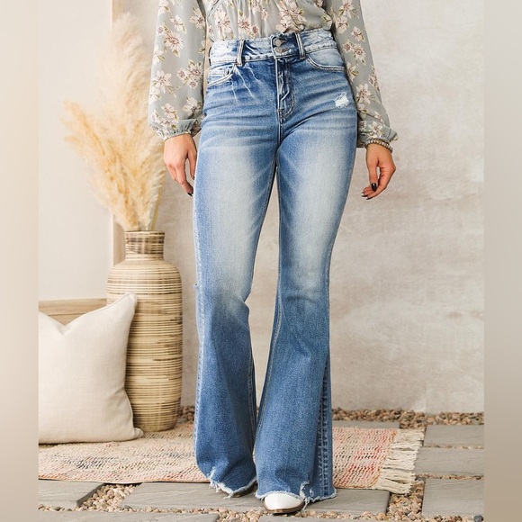Bridges by GLY Buckle Brussels Taylor Ultra High Waisted Super Flare Jeans 27 - Picture 1 of 14